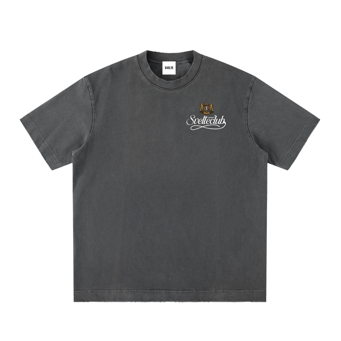Svelte Heavyweight Vintage Washed Frayed T-Shirt
