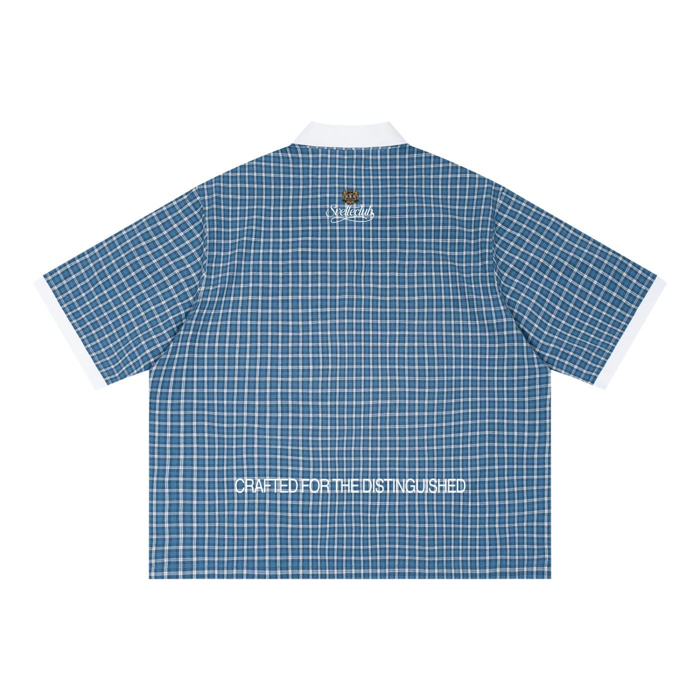 Svelte Club Boxy Plaid Color Block Polo Shirt
