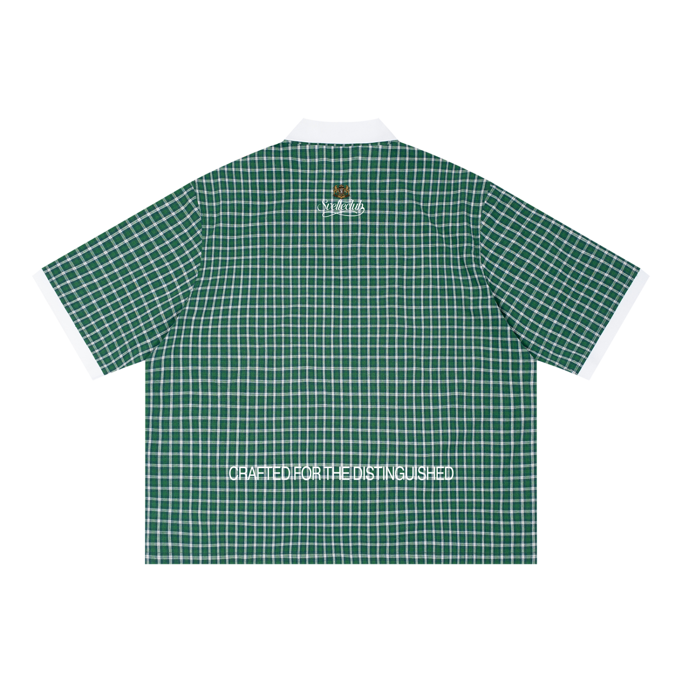 Svelte Club Boxy Plaid Color Block Polo Shirt