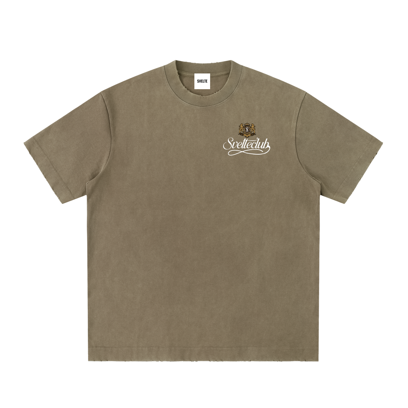 Svelte Heavyweight Vintage Washed Frayed T-Shirt